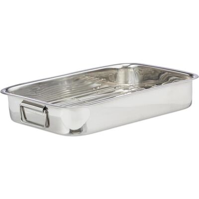 Relaxdays Bräter, Pirofila per sformati, Argento Relaxdays Bräter, Pirofila per sformati, Argento