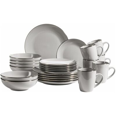 Mäser, Set di stoviglie, Cerchio metallico (24 pz.) Mäser, Set di stoviglie, Cerchio metallico (24 pz.)