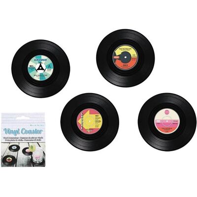 Ootb, Sottobicchiere + Sottopentola, Set di sottobicchieri Disco in vinile (4x, Sottobicchiere in vetro) Ootb, Sottobicchiere + Sottopentola, Set di sottobicchieri Disco in vinile (4x, Sottobicchiere in vetro)