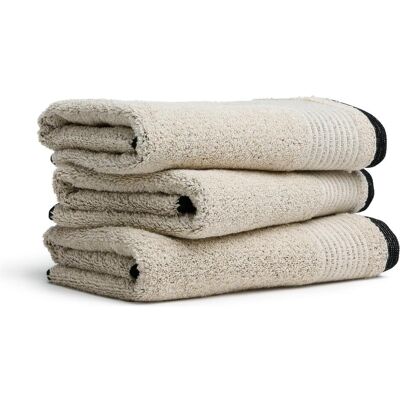 Möve Eden Asciugamano - 30x30cm, Cotone & Lino, Nero & Naturale Möve Eden Asciugamano - 30x30cm, Cotone & Lino, Nero & Naturale