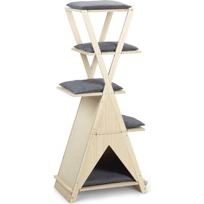 Beeztees Mirza (135 cm, Beige, Grigio), Albero tiragraffi per gatti Beeztees Mirza (135 cm, Beige, Grigio), Albero tiragraffi per gatti