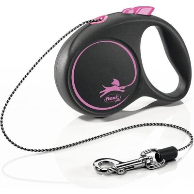 Flexi Corda di design nera (XS, Cane, Generale), Collare + Guinzaglio Flexi Corda di design nera (XS, Cane, Generale), Collare + Guinzaglio