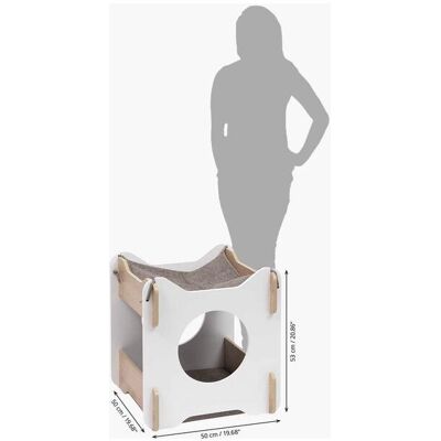 Catit Vesper Cabana (53 cm, Rovere bianco), Albero tiragraffi per gatti Catit Vesper Cabana (53 cm, Rovere bianco), Albero tiragraffi per gatti