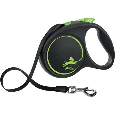 Flexi Design nero (M, Cane, Generale), Collare + Guinzaglio Flexi Design nero (M, Cane, Generale), Collare + Guinzaglio