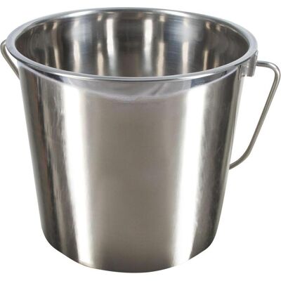 Secchio in acciaio inox Kerbl - 5,7L - Qualità alimentare, Manico, Lucido Secchio in acciaio inox Kerbl - 5,7L - Qualità alimentare, Manico, Lucido