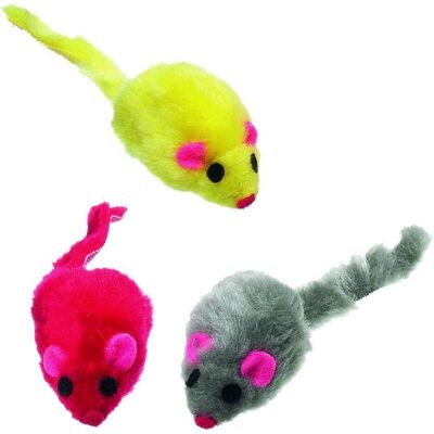 3x Karlie Topi in pelliccia (Gatto di peluche), Gioco per gatti 3x Karlie Topi in pelliccia (Gatto di peluche), Gioco per gatti