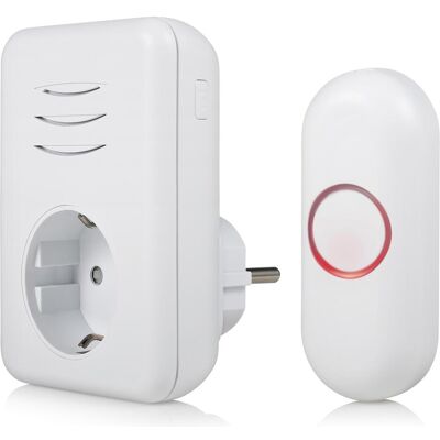 Kit Campanello Wireless Byron - Portata 150m - 16 Melodie - Bianco Kit Campanello Wireless Byron - Portata 150m - 16 Melodie - Bianco
