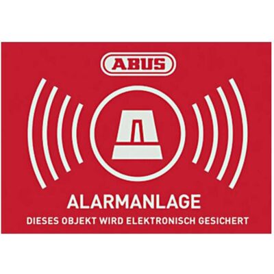 Abus, Protezione antifurto + sistema di allarme, Warnaufkleber Alarmanlage Abus, Protezione antifurto + sistema di allarme, Warnaufkleber Alarmanlage