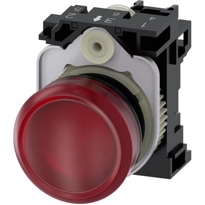 Indicatore Siemens 3SU1106-6AA20-1AA0 - Rotondo, 22mm, Rosso Indicatore Siemens 3SU1106-6AA20-1AA0 - Rotondo, 22mm, Rosso