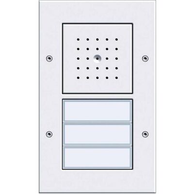 Gira, Campanello + Citofono, Posto esterno 3-gang bianco puro 126766 (Cablato) Gira, Campanello + Citofono, Posto esterno 3-gang bianco puro 126766 (Cablato)