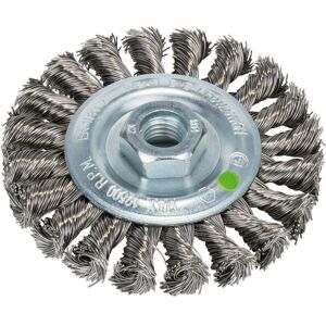 Bosch Zubehör, Abrasivi, Spazzola a disco per smerigliatrici angolari e diritte - Filo annodato, inossidabile, 100 mm Bosch Zubehör, Abrasivi, Spazzola a disco per smerigliatrici angolari e diritte - Filo annodato, inossidabile, 100 mm