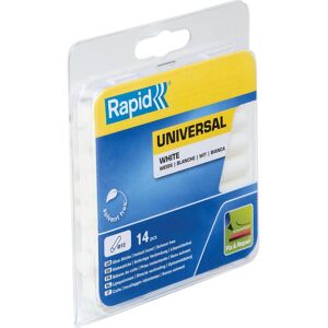 Rapid, Colla a caldo, Colla bianca universale in stick Ø12x94mm 14 pezzi Rapid, Colla a caldo, Colla bianca universale in stick Ø12x94mm 14 pezzi