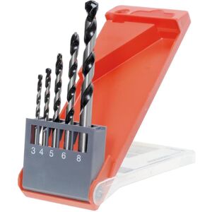 kwb, Punta da trapano, Set 5 pz. di trapano a bilanciere per calcestruzzo e muratura. (3 mm, 4 mm, 5 mm, 6 mm, 8 mm) kwb, Punta da trapano, Set 5 pz. di trapano a bilanciere per calcestruzzo e muratura. (3 mm, 4 mm, 5 mm, 6 mm, 8 mm)