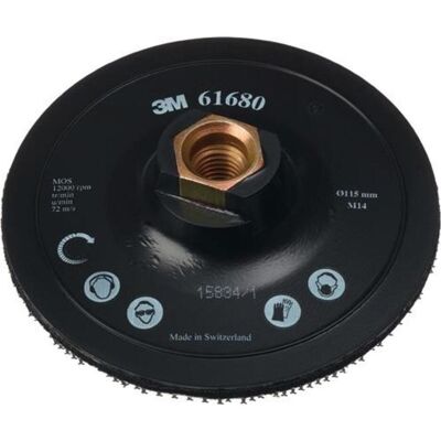 3M Abrasivi, CENTRE PIN BACK-UP PAD 115mm M14 3M Abrasivi, CENTRE PIN BACK-UP PAD 115mm M14