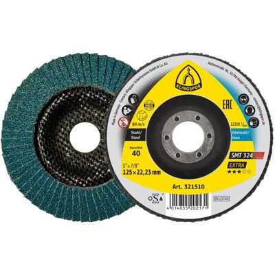 Disco abrasivo segmentato Klingspor SMT324 Grano 60 - Acciaio inox e acciaio Disco abrasivo segmentato Klingspor SMT324 Grano 60 - Acciaio inox e acciaio