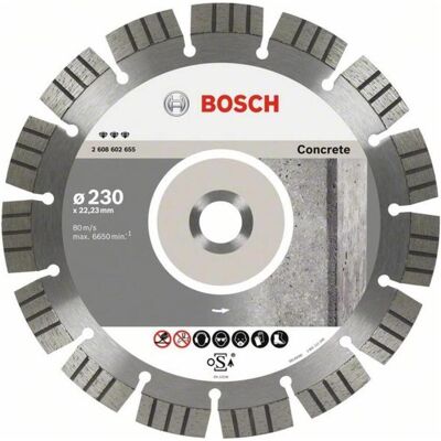 Bosch Professional Zubehör, Lama, Disco da taglio diamantato PRO Concrete, 180 x 22,23 mm Bosch Professional Zubehör, Lama, Disco da taglio diamantato PRO Concrete, 180 x 22,23 mm
