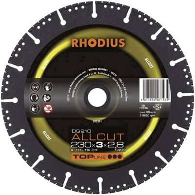 Disco diamantato Rhodius DG210 Allcut - Taglio - 180mm Disco diamantato Rhodius DG210 Allcut - Taglio - 180mm