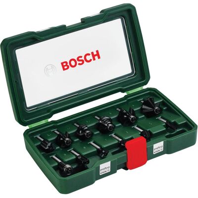 Bosch Zubehör, Punte per fresa, Set di frese HM da 12 pezzi (gambo da 8 mm) Bosch Zubehör, Punte per fresa, Set di frese HM da 12 pezzi (gambo da 8 mm)