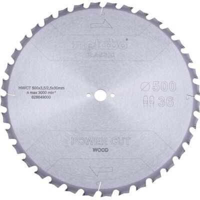 Metabo Lama per sega circolare Power Cut Wood - Classic, 500 x 30 x 2.8 mm, 36 denti Metabo Lama per sega circolare Power Cut Wood - Classic, 500 x 30 x 2.8 mm, 36 denti