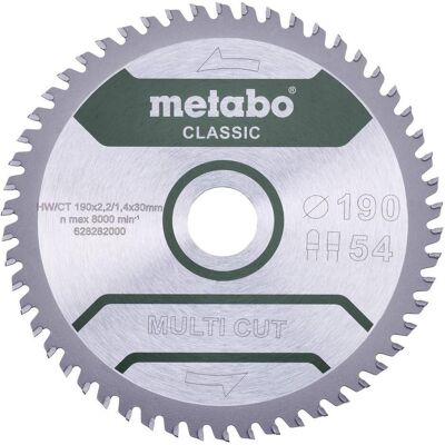 Metabo Multi Cut Classic 190mm Lama di sega circolare Metabo Multi Cut Classic 190mm Lama di sega circolare