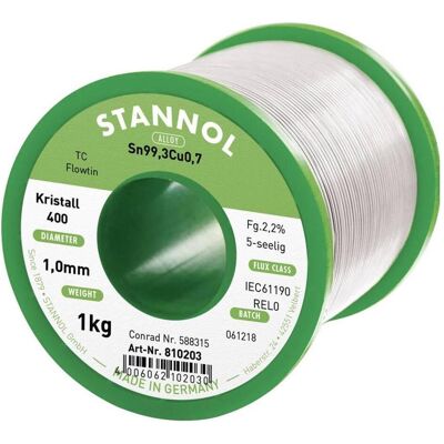 Stannol 810203 Saldatura senza piombo - Filo di saldatura Stannol 810203 Saldatura senza piombo - Filo di saldatura