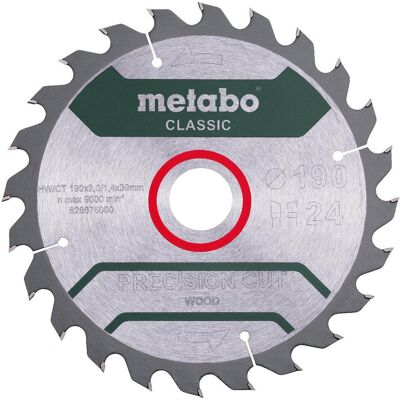 Metabo Lama di sega circolare 190 x 30 mm - 24 Denti - Classico Metabo Lama di sega circolare 190 x 30 mm - 24 Denti - Classico