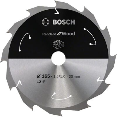 Bosch Professional Zubehör, Lama, Lama per sega circolare a batteria PRO Wood, 165 x 1,5 x 20 mm Bosch Professional Zubehör, Lama, Lama per sega circolare a batteria PRO Wood, 165 x 1,5 x 20 mm