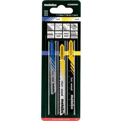 Metabo Modello SME-623968000 - Set di lame per seghetto per legno e metallo Metabo Modello SME-623968000 - Set di lame per seghetto per legno e metallo