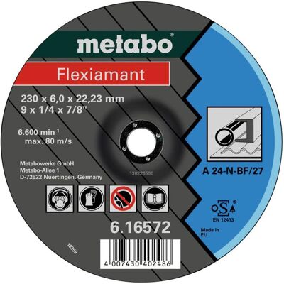 Dischi di taglio e sbavatura Metabo Flexiamant - 115mm, 6,8mm, 22,23mm Dischi di taglio e sbavatura Metabo Flexiamant - 115mm, 6,8mm, 22,23mm