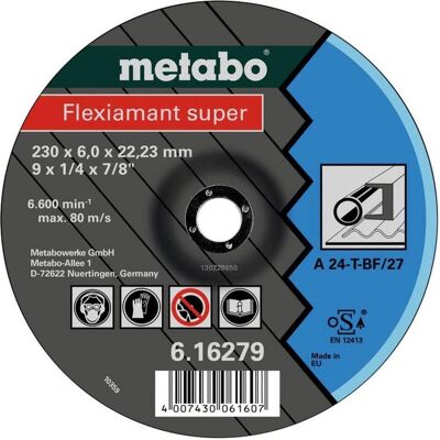 Metabo 616277000 - Disco taglio per acciaio e inox - 180x6x22.23 mm Metabo 616277000 - Disco taglio per acciaio e inox - 180x6x22.23 mm