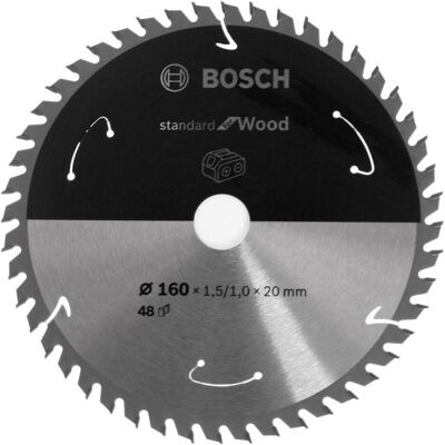 Bosch Professional Zubehör, Lama, Lama per sega circolare a batteria PRO Wood, 160 x 1,5 x 20 mm Bosch Professional Zubehör, Lama, Lama per sega circolare a batteria PRO Wood, 160 x 1,5 x 20 mm