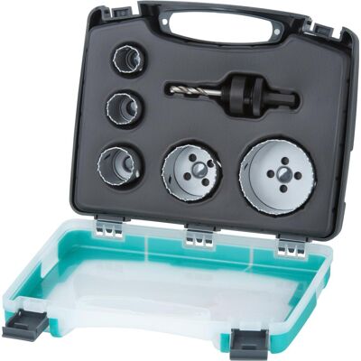 wolfcraft, Sega a tazza, 1 set di seghe a tazza BiM ø25,29,35,51,68mm (25 mm, 29 mm, 35 mm, 51 mm, 68 mm) wolfcraft, Sega a tazza, 1 set di seghe a tazza BiM ø25,29,35,51,68mm (25 mm, 29 mm, 35 mm, 51 mm, 68 mm)