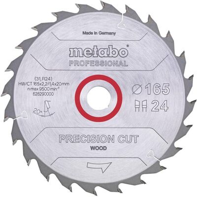 Lama di sega circolare Metabo 'precision cut wood' - 165x20mm, 24Z Lama di sega circolare Metabo 'precision cut wood' - 165x20mm, 24Z