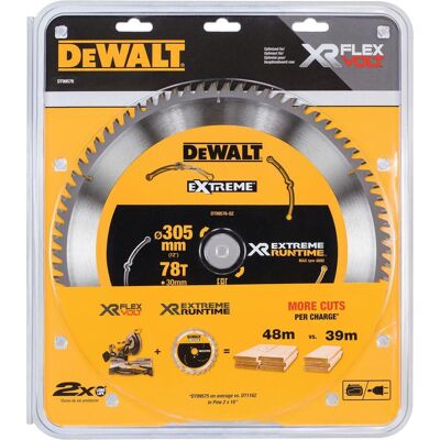 DeWalt, Lama, FLEXVOLT Mitre Saw Blade 305mmX30mmX78T DeWalt, Lama, FLEXVOLT Mitre Saw Blade 305mmX30mmX78T