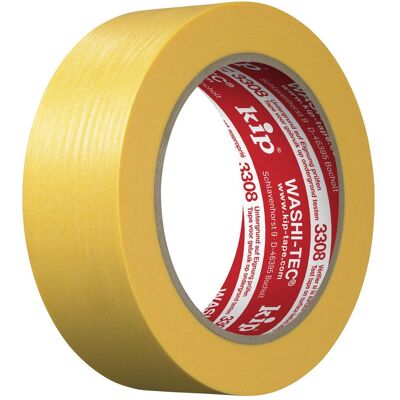 Kip, Nastro adesivo, 36mm x 50m WASHITEC PREMIUM PLUS giallo Goldkrepp3308-36 (36 mm) Kip, Nastro adesivo, 36mm x 50m WASHITEC PREMIUM PLUS giallo Goldkrepp3308-36 (36 mm)