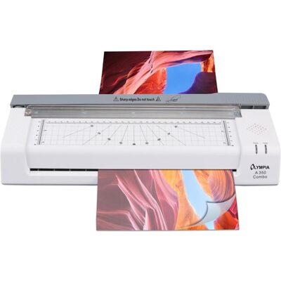 Olympia Plastificatrice, Un laminatore A3 Combo DIN 350 Combo DIN con taglierina a leva (75 - 125 µm, A3, A4) Olympia Plastificatrice, Un laminatore A3 Combo DIN 350 Combo DIN con taglierina a leva (75 - 125 µm, A3, A4)