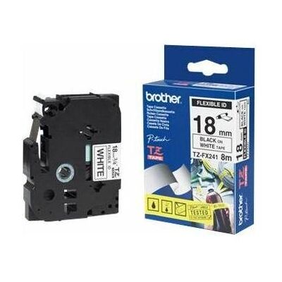 Brother Nastro di marcatura, Nastro laminato TZFX241 (1.80 cm, Bianco, Nero) Brother Nastro di marcatura, Nastro laminato TZFX241 (1.80 cm, Bianco, Nero)