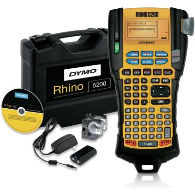 Dymo Rhino 5200 Kit Labelling machine (180 dpi), Stampante di etichette, Nero Dymo Rhino 5200 Kit Labelling machine (180 dpi), Stampante di etichette, Nero