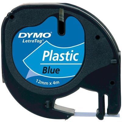 Dymo Nastro di marcatura, Nastro di plastica nero su blu (1.20 cm, Nero, Blu) Dymo Nastro di marcatura, Nastro di plastica nero su blu (1.20 cm, Nero, Blu)