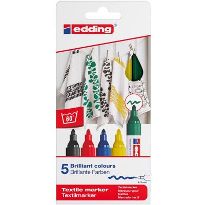 Edding, Evidenziatori, Marcatore per tessuti 4500 (5x) Edding, Evidenziatori, Marcatore per tessuti 4500 (5x)
