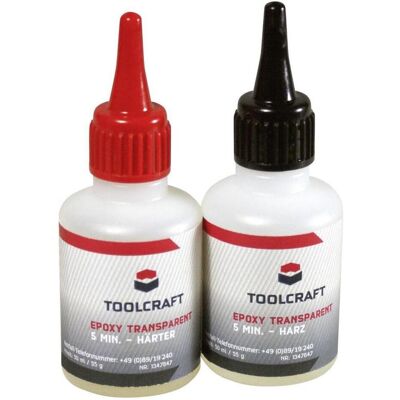 Toolcraft, Colla, 1347647 Epoxy trasparente 5 Mi Toolcraft, Colla, 1347647 Epoxy trasparente 5 Mi