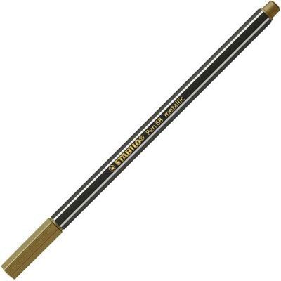 Penna a feltro metallica STABILO Pen 68 dorata - 10 pezzi Penna a feltro metallica STABILO Pen 68 dorata - 10 pezzi