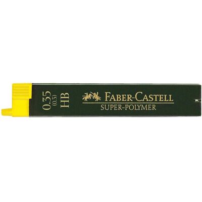 Faber-Castell, Mine per matite, Super-Polimero (12 pz., 0.35 mm, HB) Faber-Castell, Mine per matite, Super-Polimero (12 pz., 0.35 mm, HB)