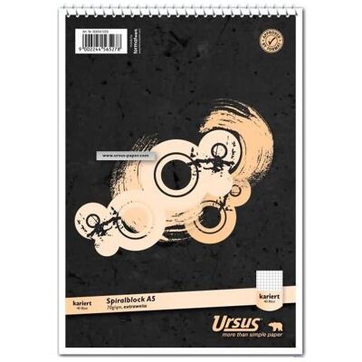 Ursus, Quaderno + Bloc notes, Blocco a spirale (A5, Quadretti) Ursus, Quaderno + Bloc notes, Blocco a spirale (A5, Quadretti)
