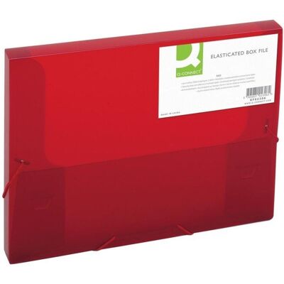 Q-CONNECT KF02306 Scatola documenti - Chiusura elastica, A4, Rosso Q-CONNECT KF02306 Scatola documenti - Chiusura elastica, A4, Rosso