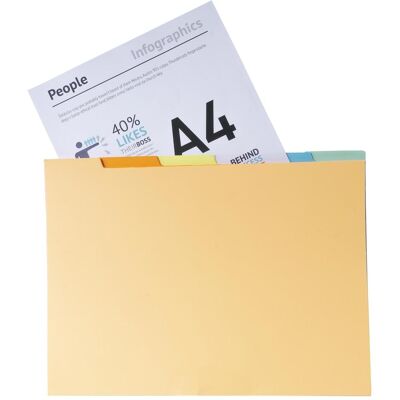 Exacompta, Busta portadocumenti, Indice con divisori per cartella A4 (A4, 10x) Exacompta, Busta portadocumenti, Indice con divisori per cartella A4 (A4, 10x)