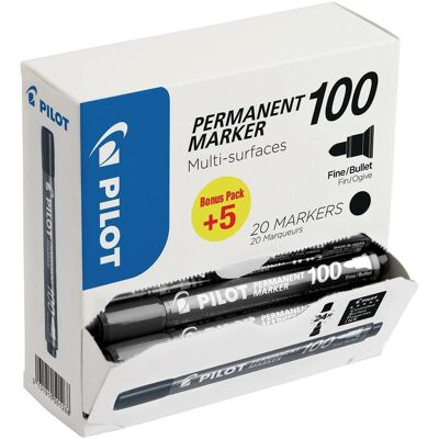 Pilot, Evidenziatori, Marcatore permanente 100 XL (20x) Pilot, Evidenziatori, Marcatore permanente 100 XL (20x)