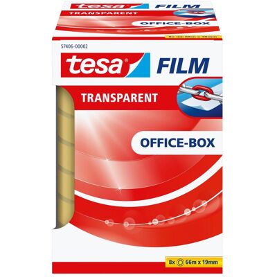 tesa, Nastro adesivo, tesafilm TRASPARENTE - con forte adesione - non invecchiante e resistente allo strappo (19 mm) tesa, Nastro adesivo, tesafilm TRASPARENTE - con forte adesione - non invecchiante e resistente allo strappo (19 mm)