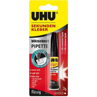 UHU, Colla, Pipetta di supercolla (3 g) UHU, Colla, Pipetta di supercolla (3 g)