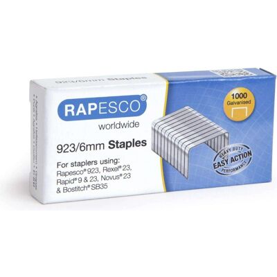 Rapesco Graffette, 923/6mm punti metallici (1000x) Rapesco Graffette, 923/6mm punti metallici (1000x)
